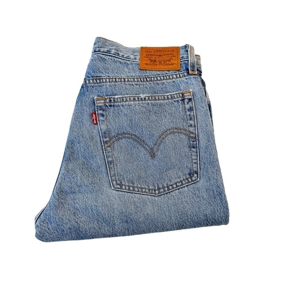 Levi's Wedgie Straight Medium Wash Button Fly Denim Jeans SZ27 - Picture 1 of 8